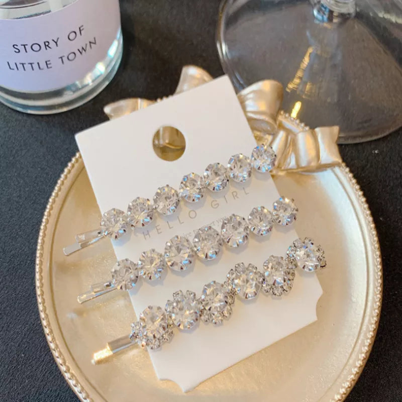 PIXIE - 3pcs set gold/sIlver Rhinestone side pins