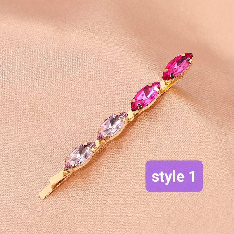 Colorful Swarovski Crystal Bobby Pins 1pc or 5pc set