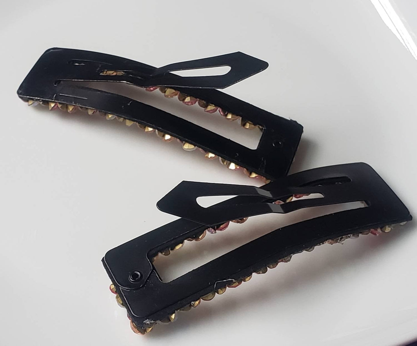 Regtangle Crystal bling stylish snap hair clip