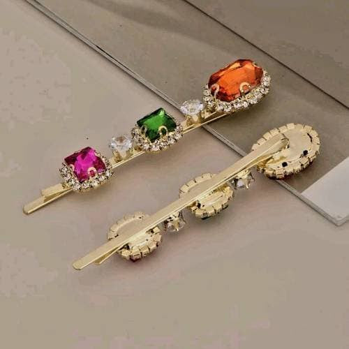 SUNNY - Colorful gemstone Crystal Bobby Pins