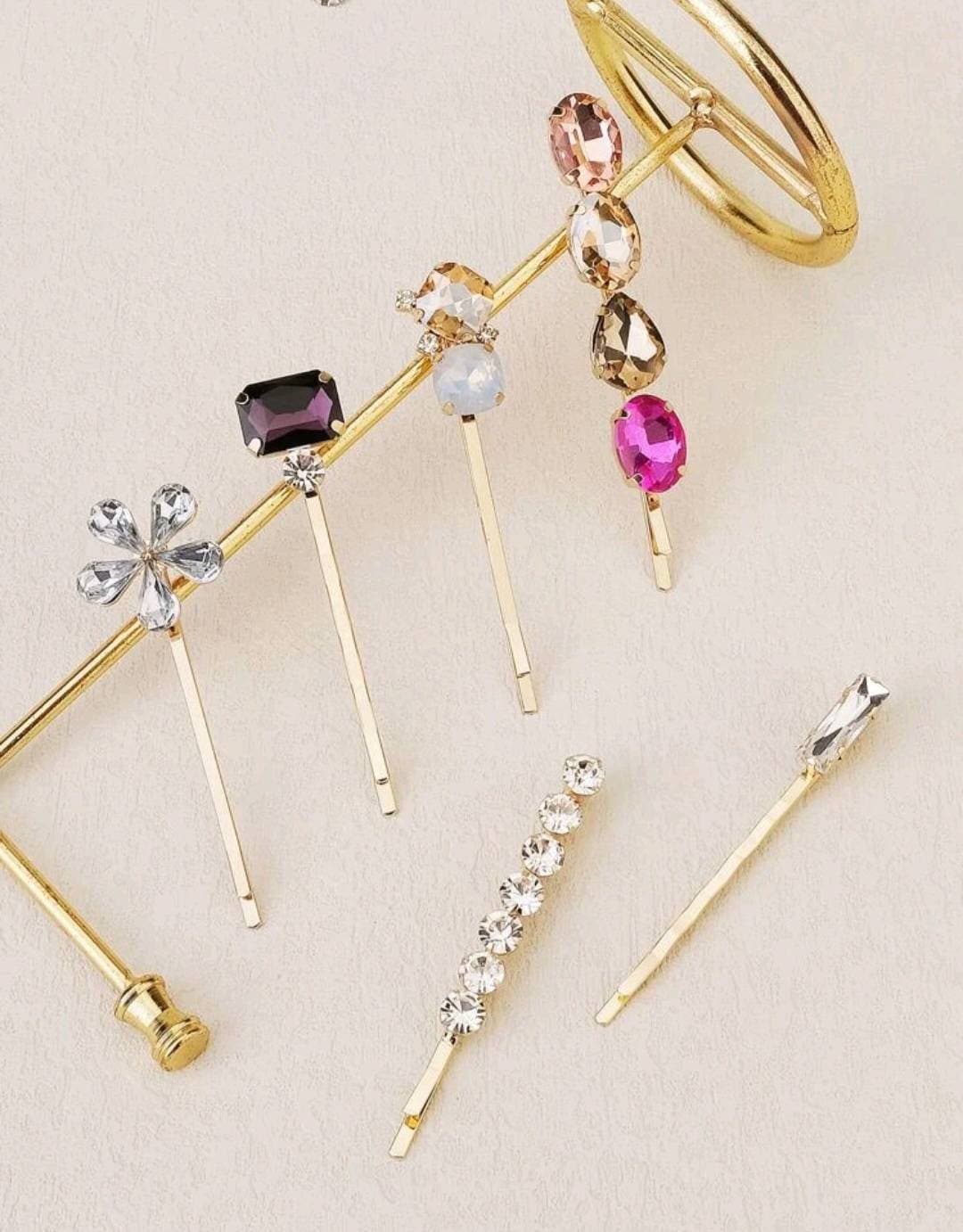 LILA - 6pcs Rhinestone bobby pin hair pin set