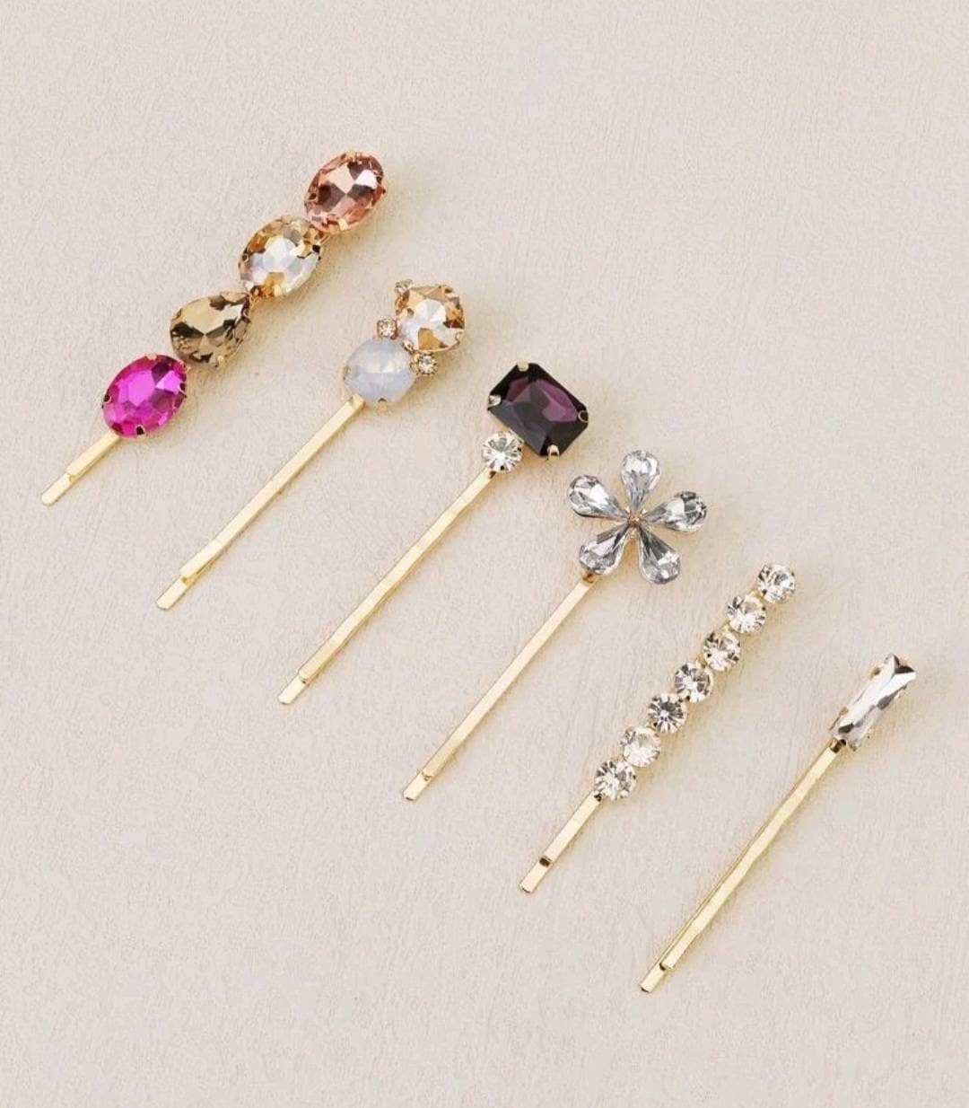 LILA - 6pcs Rhinestone bobby pin hair pin set