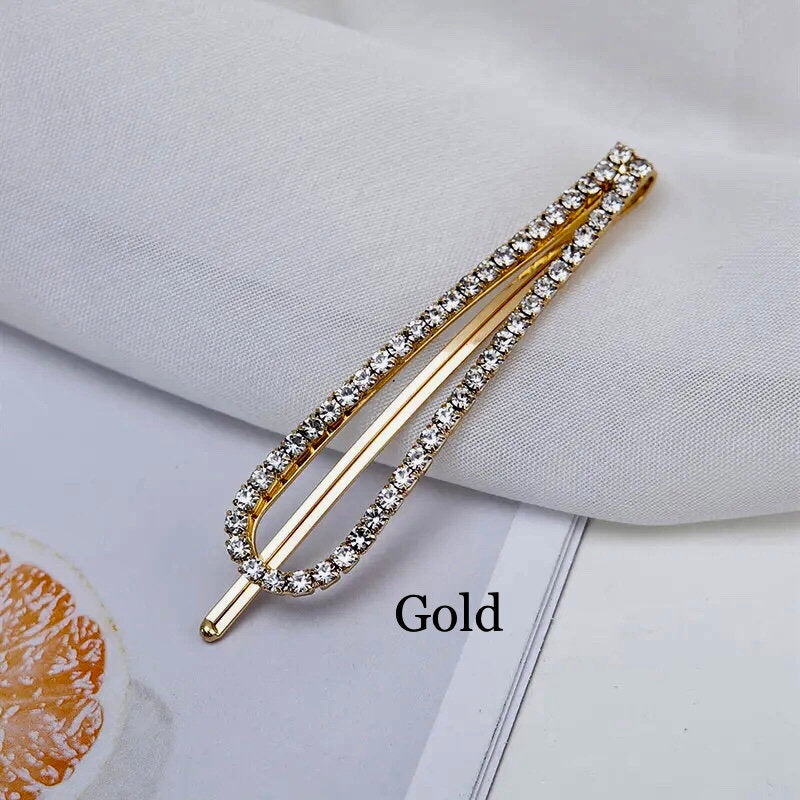 U-Shaped Crystal Hairpin