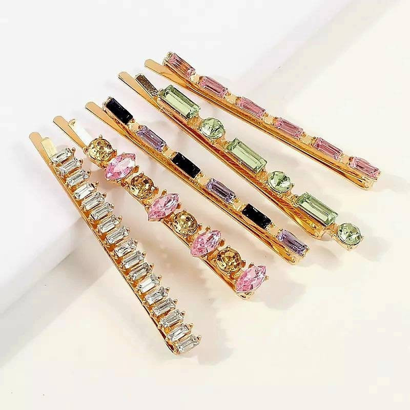 MIMI - Colorful Diamond Rhinestone Hairpin 5pc Set.