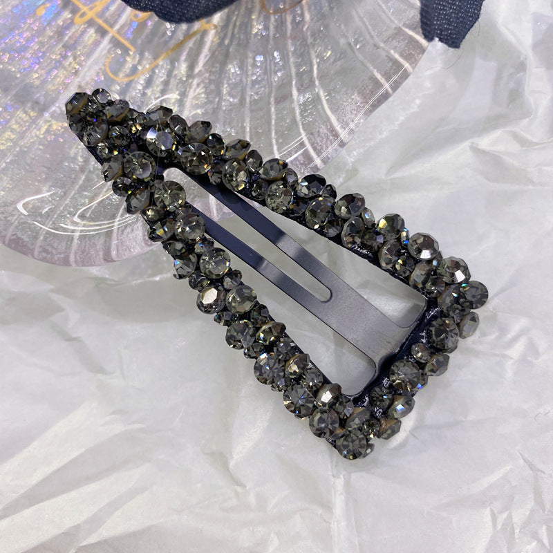 Triangle Crystal bling stylish snap hair clip