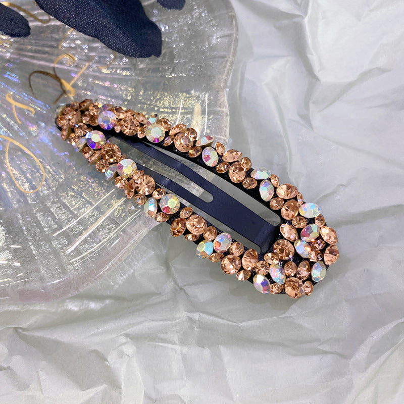 Teardrop Crystal bling stylish snap hair clip