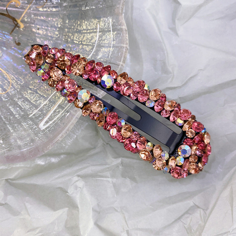Teardrop Crystal bling stylish snap hair clip