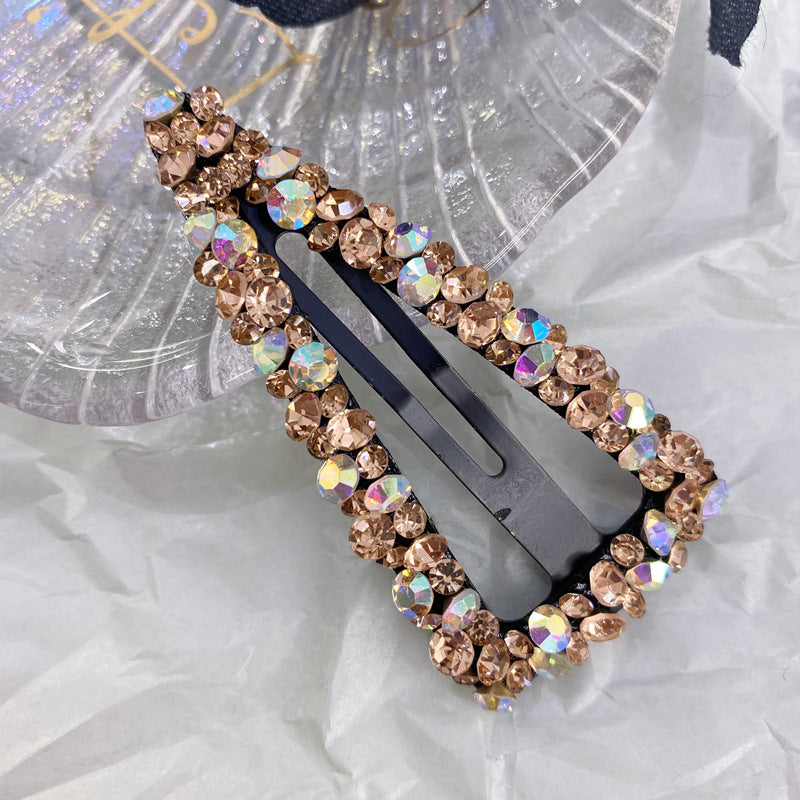 Triangle Crystal bling stylish snap hair clip