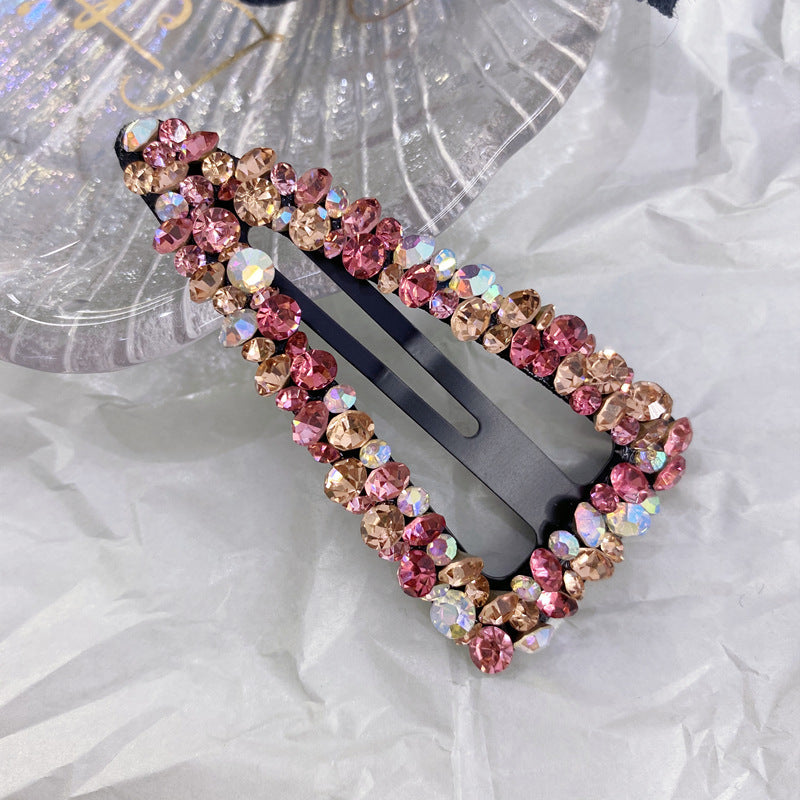 Triangle Crystal bling stylish snap hair clip
