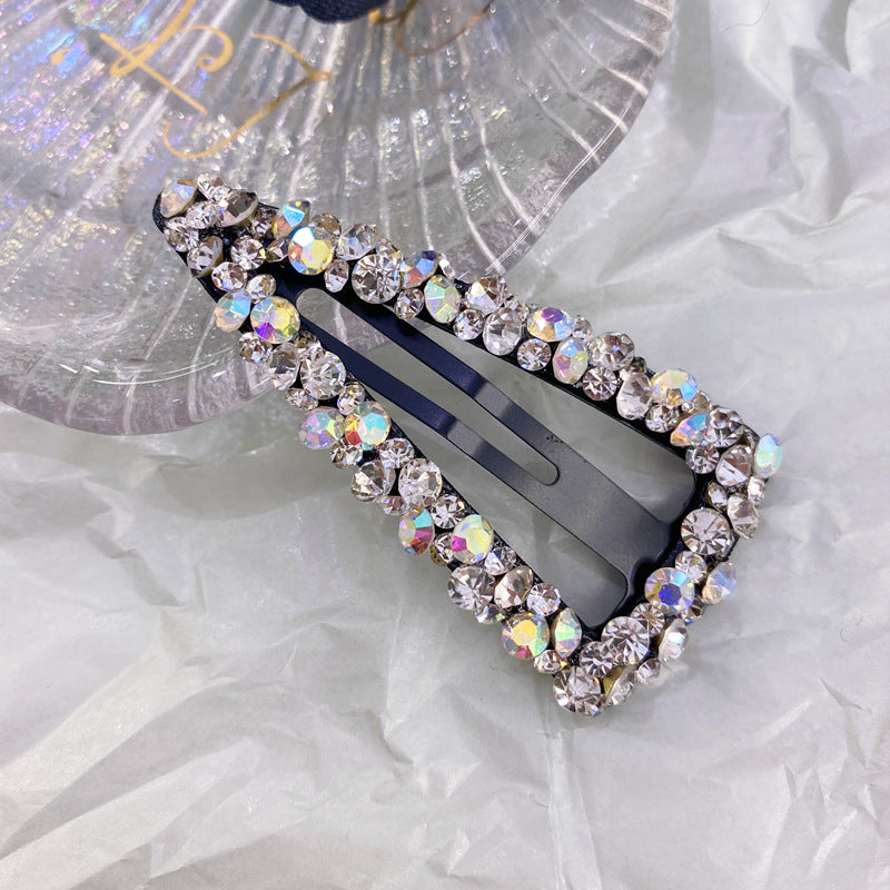 Triangle Crystal bling stylish snap hair clip