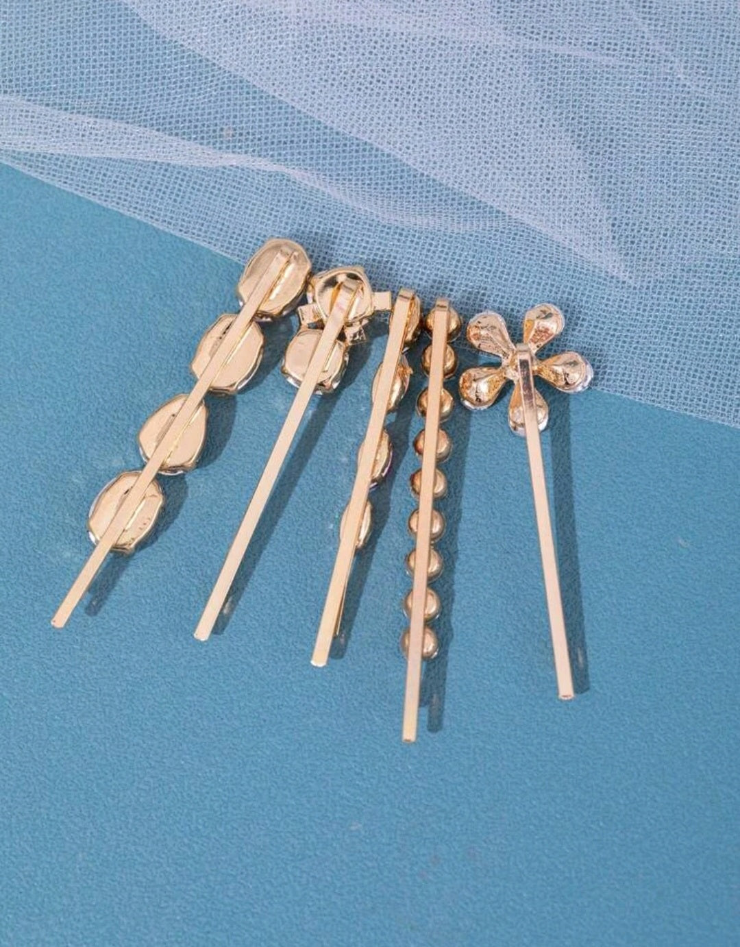 BELLA - 5pcs Rhinestone bobby pin hair pin set