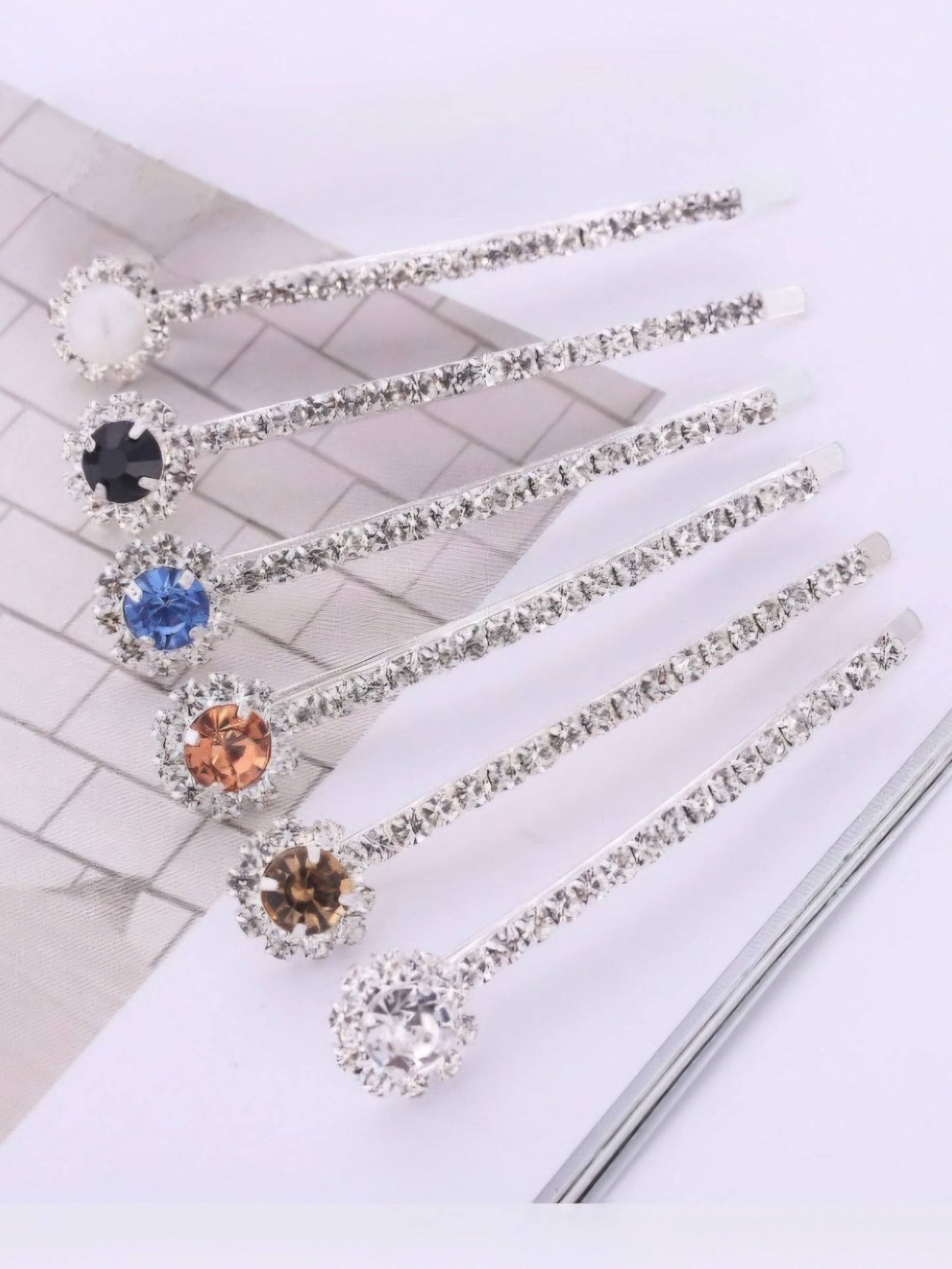 Water Gemstone Diamond bobby pin