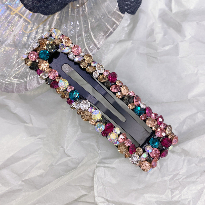 Regtangle Crystal bling stylish snap hair clip